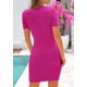 thumbnail image 2 of Vestido ajustado PRETTYGARDEN para mujer, primavera-verano, rosa y rojo, 2 of 9