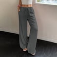 thumbnail image 5 of Wide Leg Pants Woman Casual Flowy Palazzo Trousers High Waisted Office Work Pants with Pockets, 5 of 6
