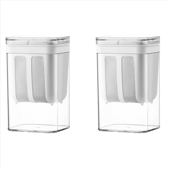 2X Filtro y Colador de Yogur de 1100 Ml, Caja Transparente de Fina, Separador de Humedad de Queso Casero para Cocina