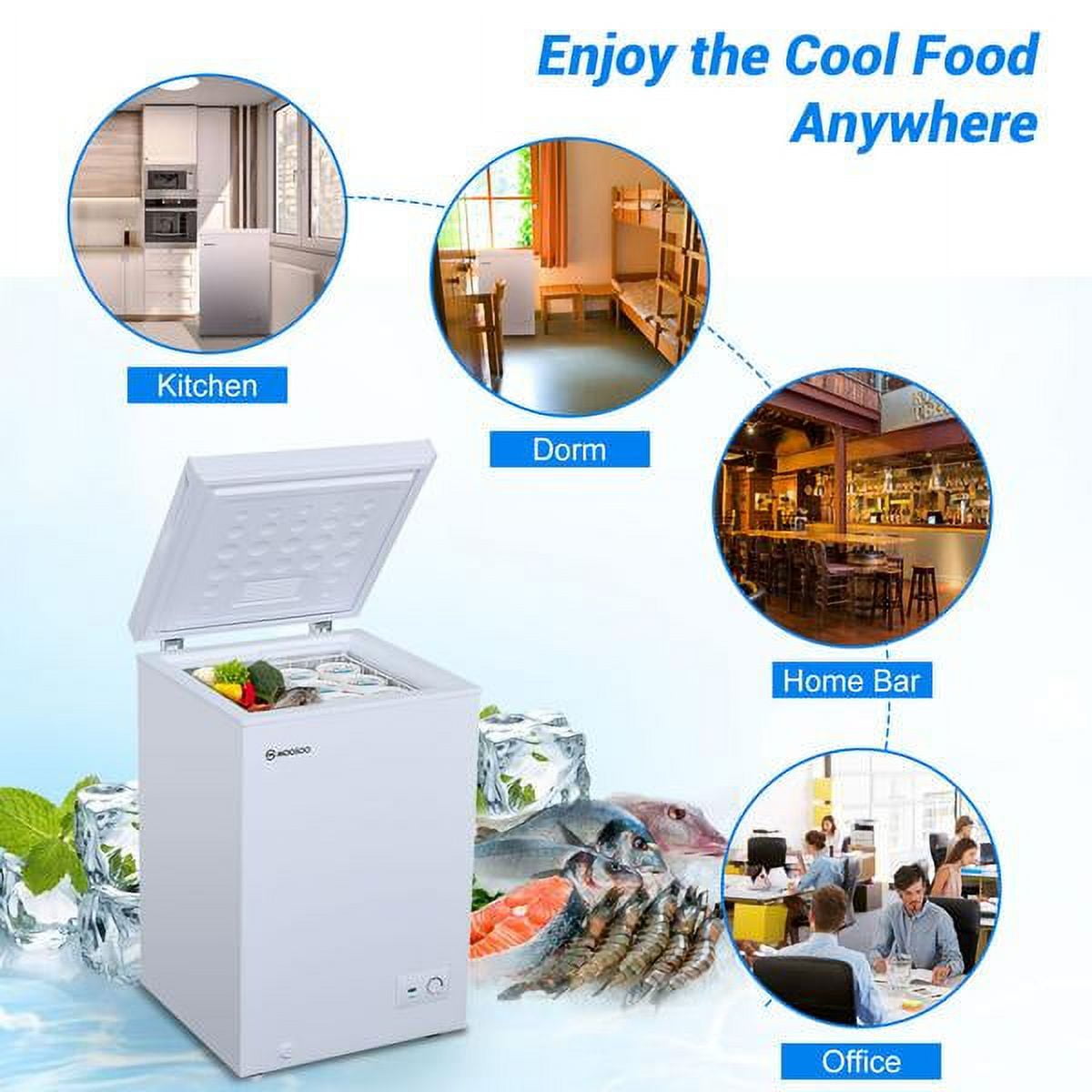 Chest Freezer MOOSOO 7.0 Cu ft Deep Freezer Chest Freezer Energy Saving  Low-Noise X002QHJA3T, Local Pickup Only Save up to 40%, Outlet Sale