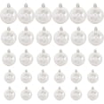 thumbnail image 1 of Adornos navideños iridiscentes XINYU 30 piezas Bolas transparentes 4 tamaños diferentes, 1 of 7