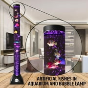 Brewish Artificial Lifelike Plastic Fish for Aquarium Tank Decorations, Random Pattern Moving Floating Fishes Toy for Bubble Tube Lamp – 12 Pieces Set