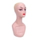 thumbnail image 1 of Cabeza de maniquí calva, ligera, suave, portátil, profesional, cosmetología, peluca facial color de piel, 1 of 9