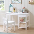 thumbnail image 2 of STAROUS Kids Desk and Chair Set, Wooden Study Table with Drawer and Storage Shelves, Children Study Desk for 3–8 Years Old, Student Writing Table for Bedroom or Classroom, 2 of 7