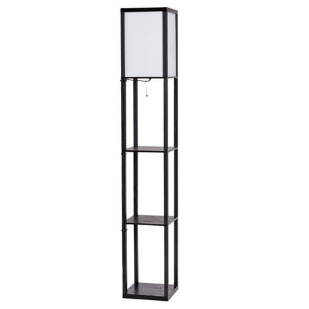 - Costway Modern Shelf Floor Lamp Lighting Home Living Room w/ 3 Storage Shelves