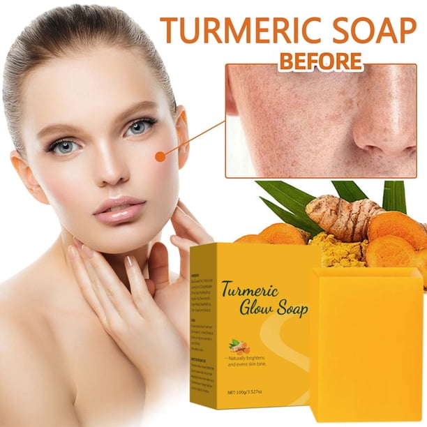 Salud y Belleza, Cuidado Personal, Jabón, Jabones, Jabón de Cúrcuma y Limón en Tabletas Jabón de Cúrcuma Limpiador Facial y Corporal Jabón de Ducha Reafirmante de Poros y Eliminador de Pigmentos, el j