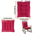 thumbnail image 4 of Cojín para silla mecedora de 2 piezas, cojín para asiento/respaldo con lazos, juego de cojines para tumbona, cojín acolchado para silla de Patio Cisea (hy), 4 of 5
