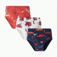 thumbnail image 2 of Caqnni Boys Dinosaur Underwear- Soft Cartoon Colorful Boxer Shorts Briefs with Fun for Kids 2-8 Years Old Assorted Color Multipacks Gifts Set for Boys size:2-3T 3-4T 4-5T 5-6years Navy，130, 2 of 3