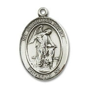 Bliss Men's | Women's Pewter Guardian Angel Medal | Pewter | Size 1 x 3/4 | Color Silver | Christian | Catholic Jewelry