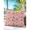 thumbnail image 6 of Outdoor Pillows Waterproof, Red Pink Rosebuds Bedding Throw Pillows with Insert for Couch Sofa Bed, Rustic RomanticFloral Botanical 16x16 Inch Pillowcases Decorative Camping Patio Pillow Set of 1, 6 of 8