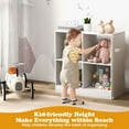 thumbnail image 4 of Costway Kids Toy Storage Organizer 4-Cube Wooden Display Bookcase with Anti-toppling Device, 4 of 10