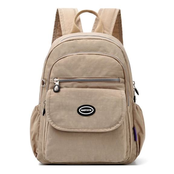 GASTROPOD Mini Nylon Backpacks for Women Men Casual Lightweight Small Waterproof Backpack Purses Travel Daypack Multi-Pocket for School Work Shopping Daily Use(Khaki)