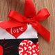 thumbnail image 3 of Gibobby Mameluco polar Conjunto de diademas sin mangas con estampado de corazones para el Día de San Valentín para niñas pequeñas(Rojo, 6-9 Meses), 3 of 5