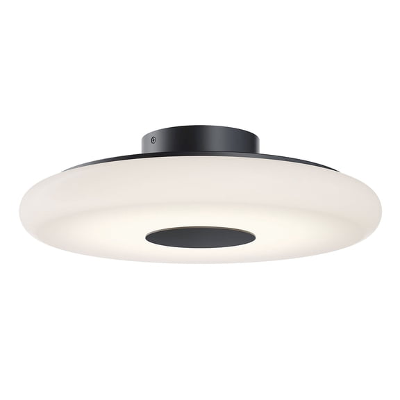 JUNC18LAJUDBK AFX June - 30W 1 LED Flush Mount-4.88 Inch Tall and 18 Inch Wide-Black Finish