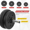 thumbnail image 3 of Adjustable Dumbbell Set 66lbs Dumbbells 2 In 1 Free Weights Dumbbells Sets Dumbbells Weights Set with Anti-Slip Handle Workout Dumbbell Home Gym Fitness Equipment for Men Women, Black, 3 of 8