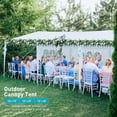 thumbnail image 5 of 10 x 30ft Heavy Duty Outside Party Tent with 5 Removable Sidewall, Waterproof Event Tent for Wedding Camping, Wedding Gazebo for Outside, Durable Camping Canopy for Patio Garden BBQ Shelter, White, 5 of 9
