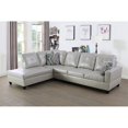 thumbnail image 2 of Star Home Living Corp Ben Faux Leather Left Sectional Sofa in Silver Powder, 2 of 4