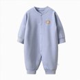 thumbnail image 5 of CAUYDY Baby Boy Gift Newborn Clothes Preemie Long Sleeve Bodysuit Infant Boys Sleepers Fall Winter Toddler Romper Pajamas 0-3M 6-9M 12-18M Blue for Sizes 3-6 Months, 5 of 5