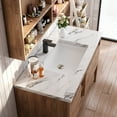 thumbnail image 6 of DeerValleyBath DV-1U101 Ceramic White Rectangular Undermount Sink Porcelain Bathroom Vanity Vessel with Overflow, 6 of 15