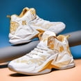 thumbnail image 2 of BINQER Zapatillas de baloncesto de caña alta for niños, zapatillas acolchadas con soporte transpirable for entrenamiento deportivo juvenil., 2 of 5