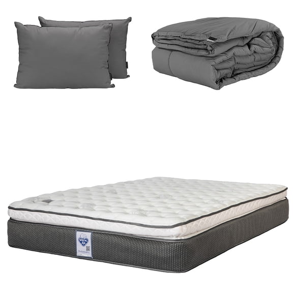 Colchón Queen Size Spring Air Phantom + Almohada 2-Pack DICASA + Edredon Homy
