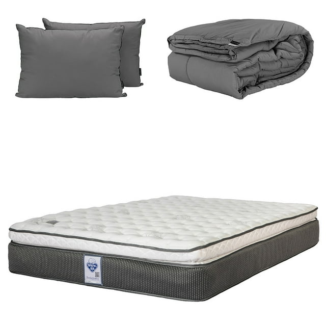 Colchón Queen Size Spring Air Phantom + Almohada 2-Pack DICASA + Edredon Homy