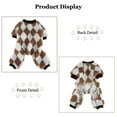 thumbnail image 6 of Dog Jumpsuit,Dog Winter Warm Onesie Pajamas,Cold Weather Pullovers for Small Medium Dogs S(Brown), 6 of 7