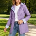 thumbnail image 6 of Winter Jackets for Women Plus Size Turndown Collar Long Sleeve Solid Color Waterproof Mesh Lining Windbreaker with Zipper Pockets for Hiking Camping Casual Outdoor Activities, 6 of 10