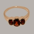 thumbnail image 5 of LBG British Made 10k Rose Gold Natural Garnet Womens Anniversary Ring - 33 size options - Size 4.75, 5 of 6