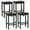 Brown, Black, variant on Gymax 24'' Upholstered Bar Stools Set of 4 Home Kitchen Stools w/ Solid Wood Support Legs Gray & White