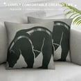 thumbnail image 3 of Qinduosi Pillow Covers Set of inch, Black Throw Pillow Covers Cabin Decor Gray Pillowcase Rustic Cushion Couch Cover Outdoor Cushion Case, 3 of 5