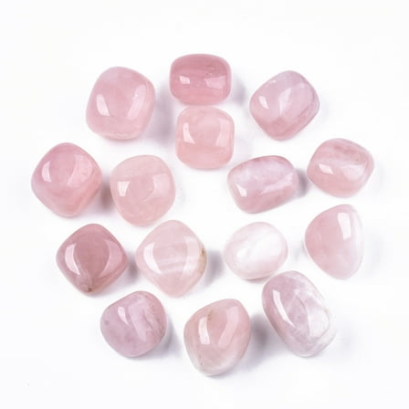 Natural Rose Quartz Beads Healing Stones for Energy Balancing Meditation Therapy Tumbled Stone Vase Filler Gems No Hole/Undrilled Nuggets 24~30x18~28x11~22mm 250~300g/bag Rose Quartz