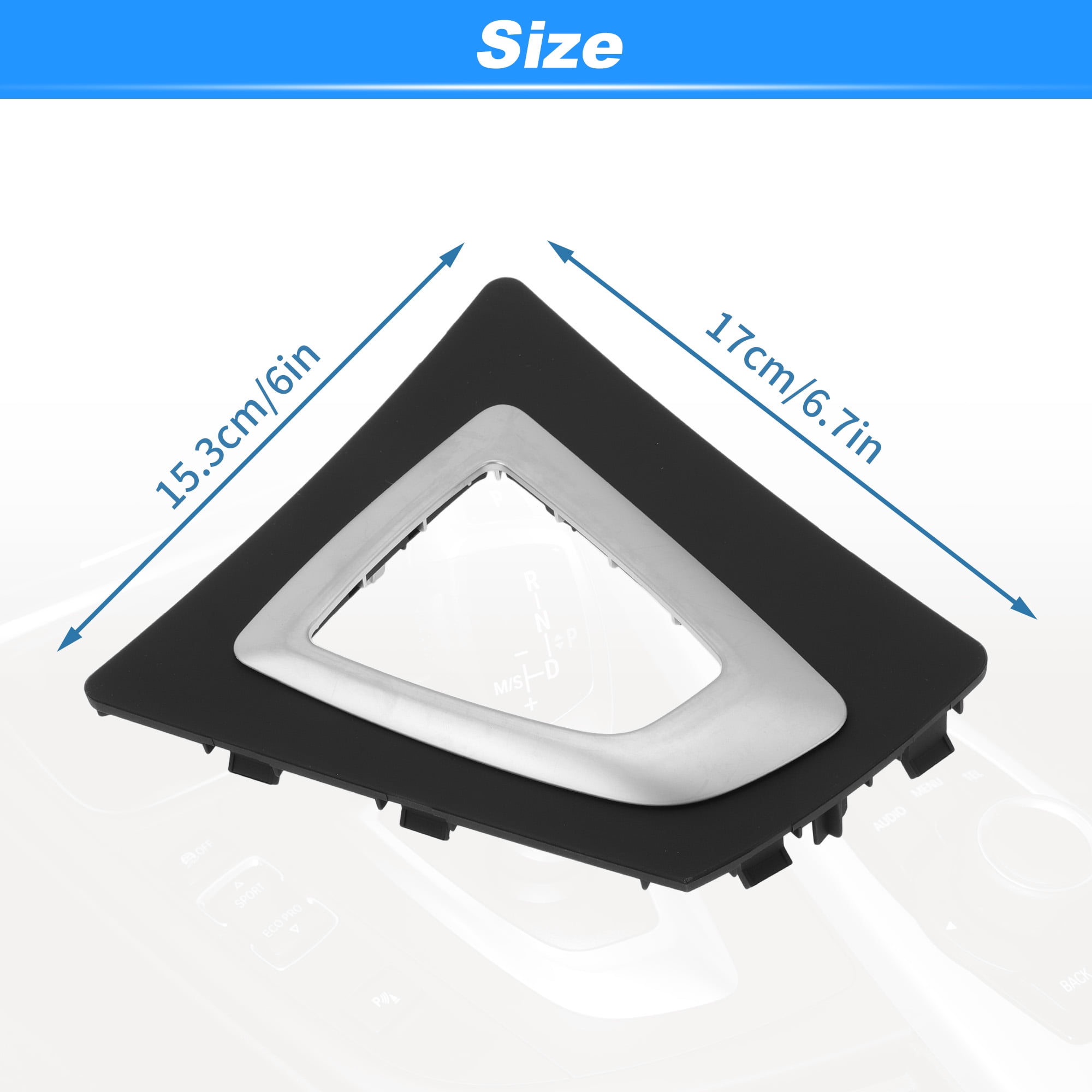 Unique Bargains Gear Shift Panel Shifter Bezel Frame Cover for BMW 3 4 Series F30 F31 F34 F35 F32 F33 F36 No.51169234131 Center Console Control Panel Trim Black, Silver Tone