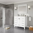 thumbnail image 2 of Eviva Hampton 36 in. White Single Sink Bath Vanity with Carrara Quartz Top and Undermount Porcelain Sink, 2 of 11
