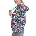 thumbnail image 2 of Lsque cool rock Skull Pattern Casual Women's Hoodie,Hooded Sweatshirt with Kangaroo Pocket,Pullover Hoodie with Eye-catching Drawstrings-Medium, 2 of 7