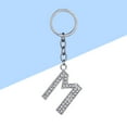 thumbnail image 3 of Simple Stylish Letter Key Chain Metal Rhinestones Key Ring Alphabet Keychain Bag Pendant Charm Birthday Gift (Letter M), 3 of 6