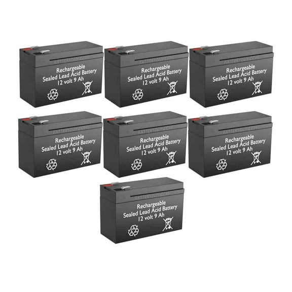 BatteryGuy BB battery HR9-12 (7 pack, rechargeable, High Rate)