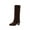 Brown, variant on Fesfesfes Riding Boots For Women Fall Winter Thick High-heeled Casual Sleeve High-barrel Knight Women's US:6.5(38)