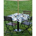 thumbnail image 4 of Hokiten Outdoor Tablecloths with Umbrella Hole & Zipper, Blue Botanical 60x60 Inch Square Tablecloths, Spring Summer Watercolor Leaf Waterproof Table Cloth, Patio/Pool/Picnic Table Covers, 4 of 7