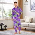 thumbnail image 3 of joogoo Palm Trees Purple Unisex Adults Onesies Pajamas Jumpsuits L, 3 of 7