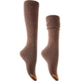 thumbnail image 2 of Lian LifeStyle Women's 1 Pair Knee Length Cotton Socks Size 7-9(Coffee), 2 of 6