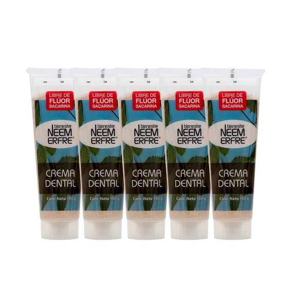 NEEM ERFRE PAQUETE de 5 CREMA DENTAL de NEEM 100GR c/u