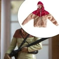 thumbnail image 6 of Almencla 1/6 Scale Female Figure Clothes Costume Hooded Jacket,Handmade,Mini Action Figures Clothes for 12'' Action Figures Accessory red orange pink, 6 of 8