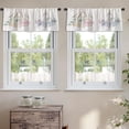 thumbnail image 2 of LALILO Kitchen Curtain Valance Watercolor Vintage Succulents Rod Pocket Window Curtain 52"x 18" Set of 2, 2 of 5