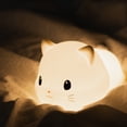 thumbnail image 1 of LED Kids Night Light, Cute Cat Soft Silicone Baby Nursery Lamp-USB Rechargeable, Color Temperature and Brightness Adjustable, White and Warm can be Switched, Timing Function, Fabulous Ideal Gift, 1 of 5