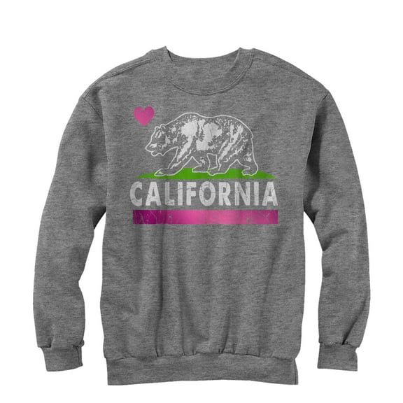 Men's Lost Gods California Bear Heart Sweatshirt Athletic Heather X Large