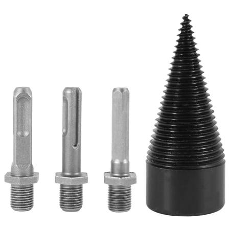 

4 Pcs 42mm Wood Splitter Drill Bit Removable Log Splitter Drill Bit Firewood Kindling Splitter for Electric Drill