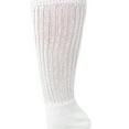 thumbnail image 2 of Long Cotton Cushion Casual Crew Socks White 6 Pairs Size 9-11, 2 of 4