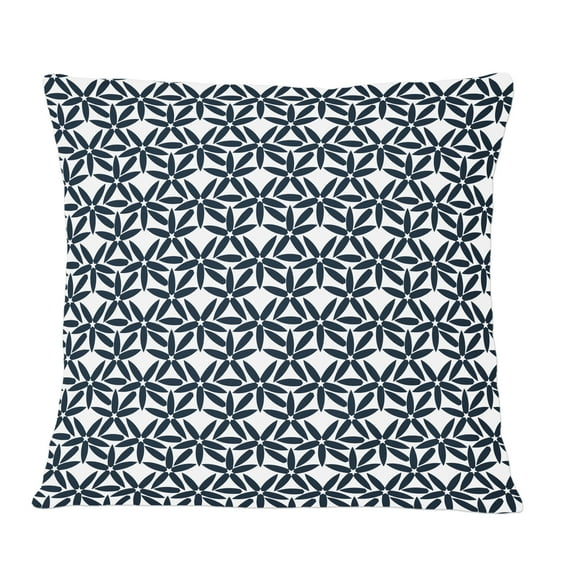 Designart Retro Abstract Flower Design IV' Mid-Century Modern Throw Pillow - 12x20