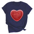 thumbnail image 2 of QIPOPIQ T-Shirts Graphiques à Imprimé Lettre pour Femmes Manches Courtes Hauts Décontractés d'Été T-Shirt en Liquidation, 2 of 4